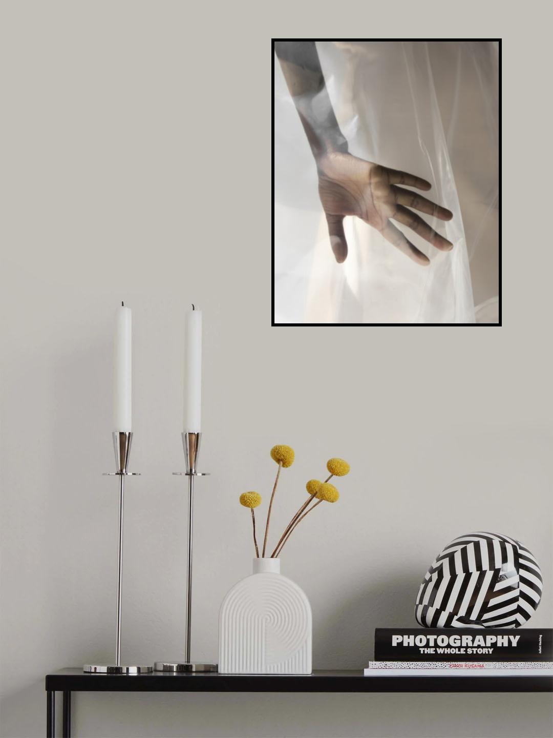 Hand Through Sheer Poster och Canvastavla