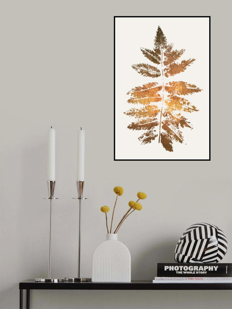 Oak Leaf Print (gold) Poster och Canvastavla