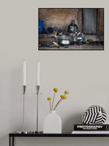 Real life in a village in Benin. Poster och Canvastavla