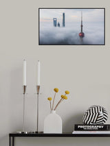 Shanghai in clouds Poster och Canvastavla