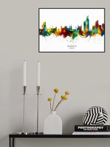 Karachi Pakistan Skyline Poster och Canvastavla