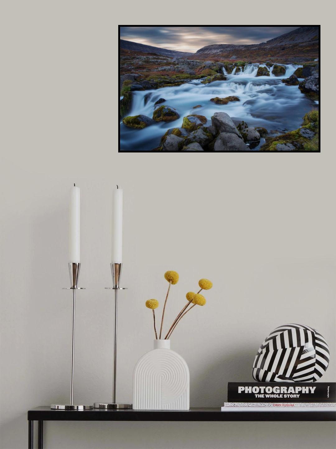 dynjandi falls Poster och Canvastavla