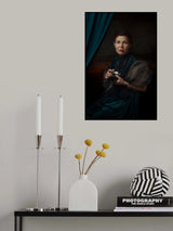 Lady with camera Poster och Canvastavla
