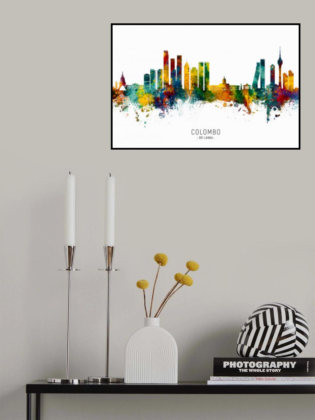 Colombo Sri Lanka Skyline Poster och Canvastavla