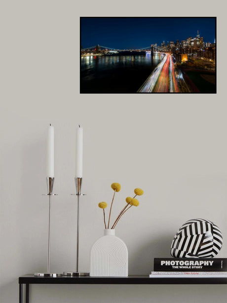 New York Light Night Poster och Canvastavla