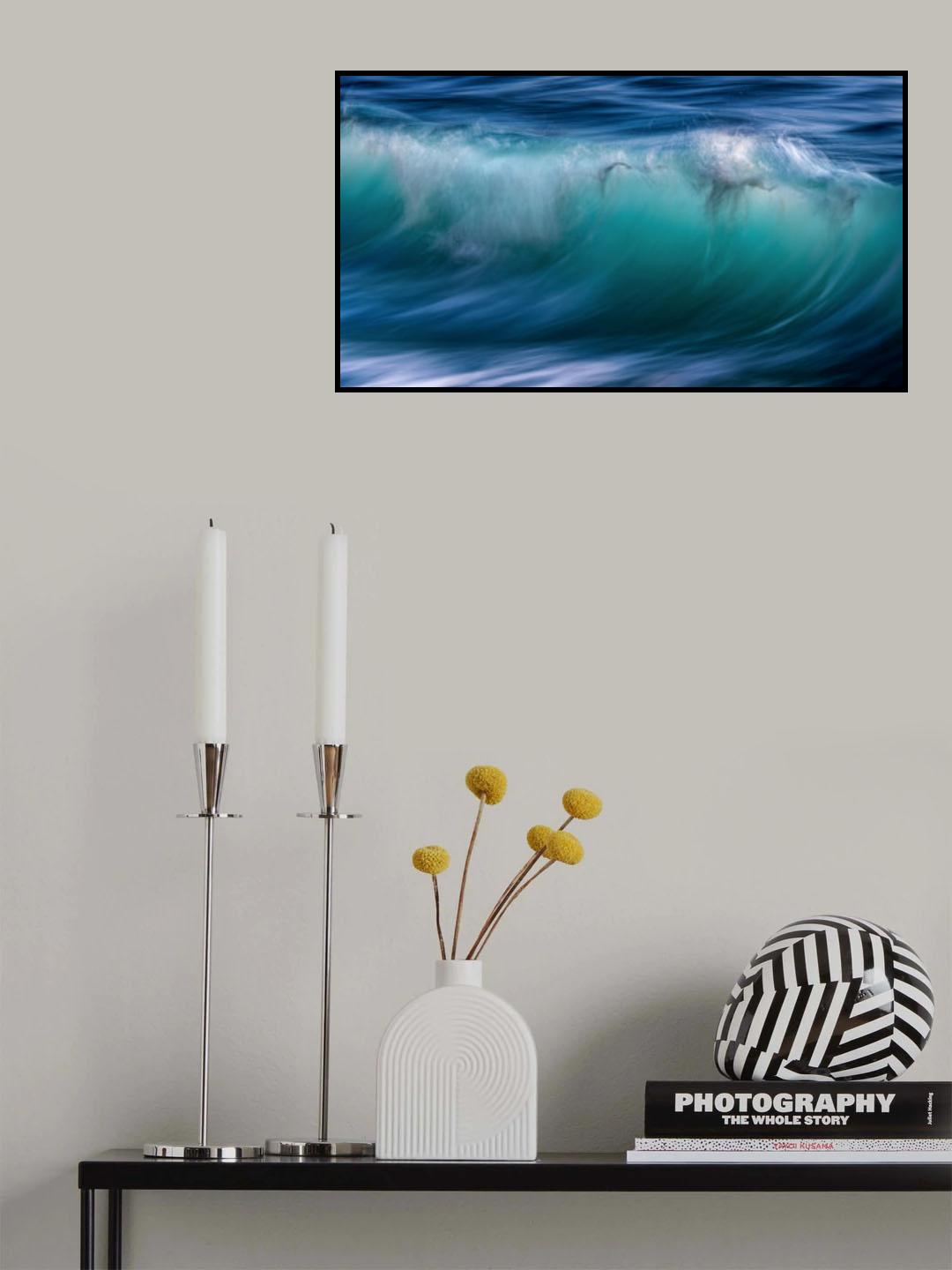 PAINTING GREEN WAVES (Part 7) Poster och Canvastavla