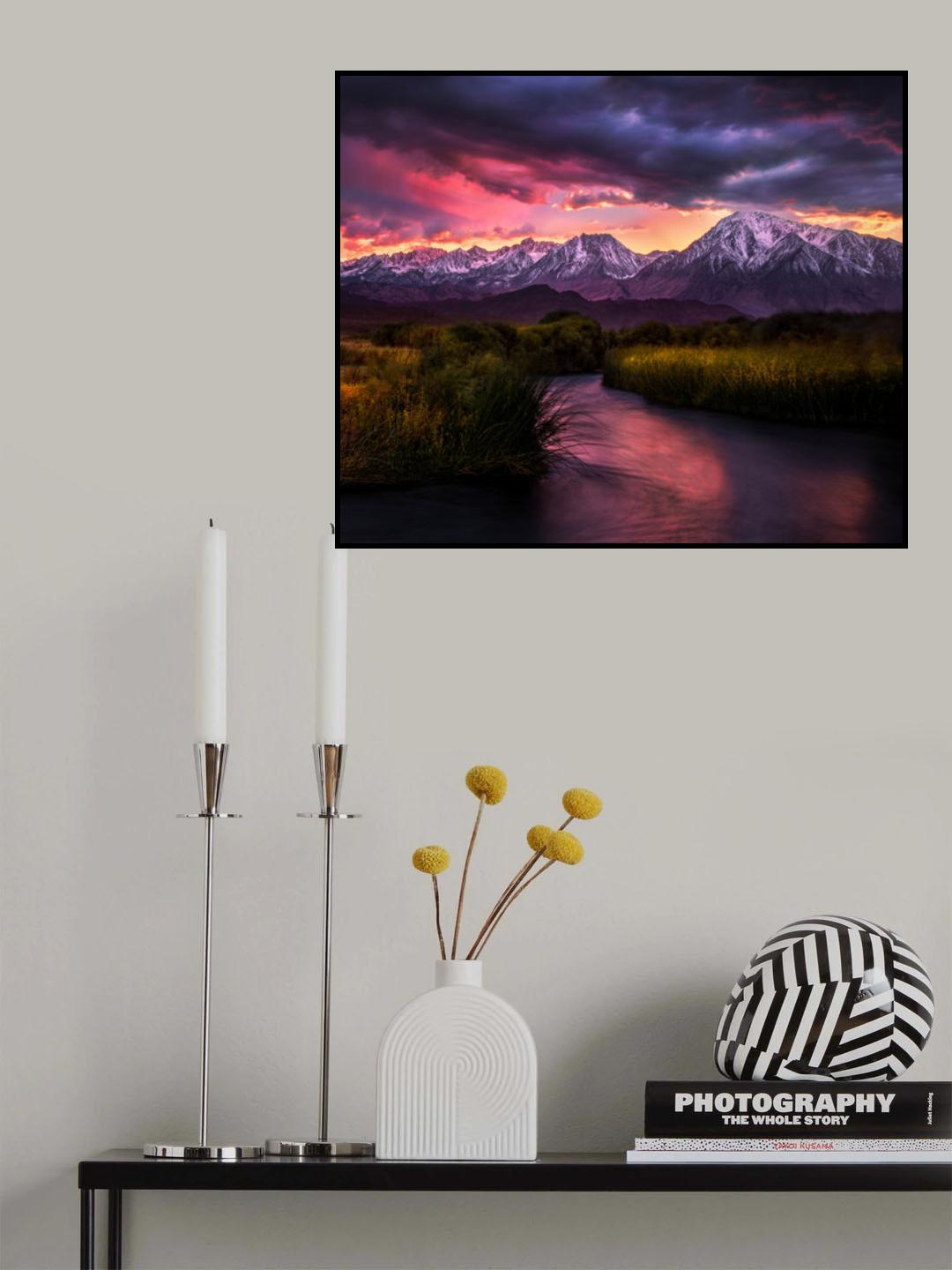 Owens River Alpenglow Poster och Canvastavla