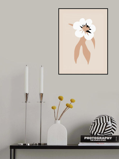 White Floral Dance Poster och Canvastavla