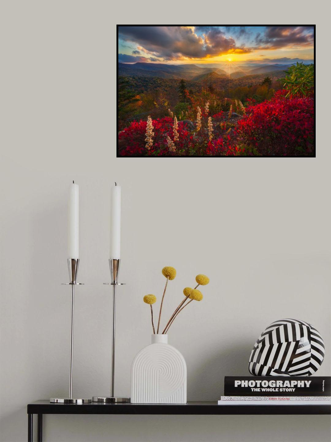 Golden Glow over The Blue Ridge Poster och Canvastavla