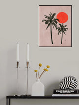 Palm Trees Pink Moon   Erum Khalili.png Poster och Canvastavla