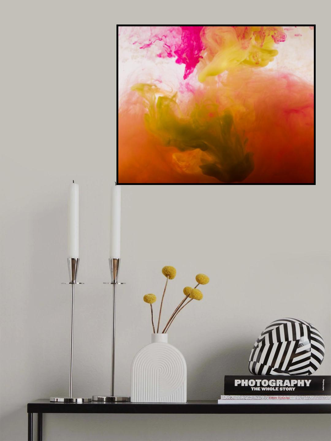 Acrylic colors and ink in water Poster och Canvastavla