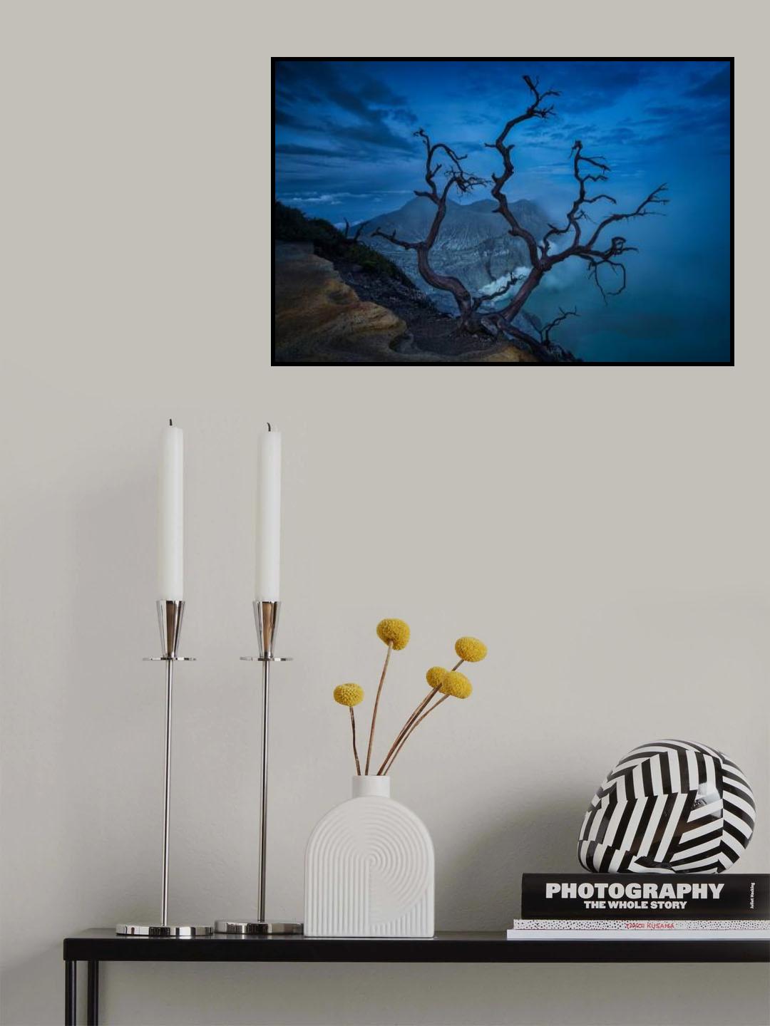 Blue hour in Ijen Crater - Banyuwangi Poster och Canvastavla
