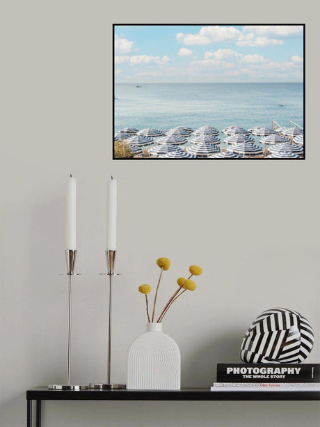 French Riviera Beach Umbrellas II Poster och Canvastavla