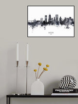 Akron Ohio Skyline Poster och Canvastavla