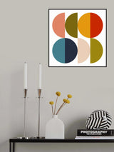 Mid Century Geometric Color Play 2 Poster och Canvastavla