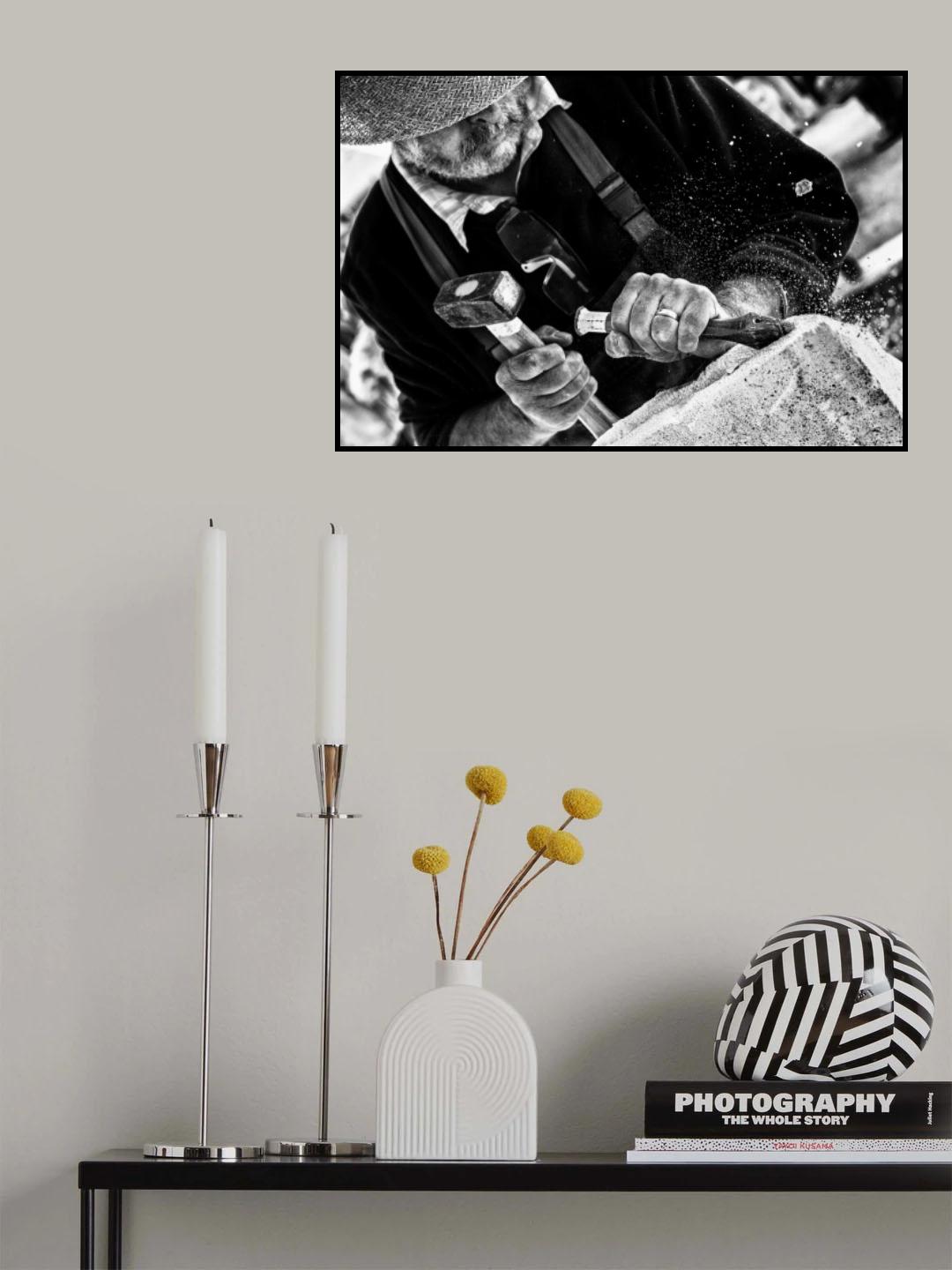 Le Tailleur de pierre &quot;cut stone&quot; Poster och Canvastavla