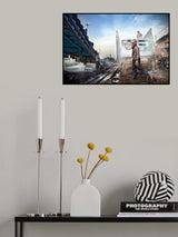 block ice worker Poster och Canvastavla