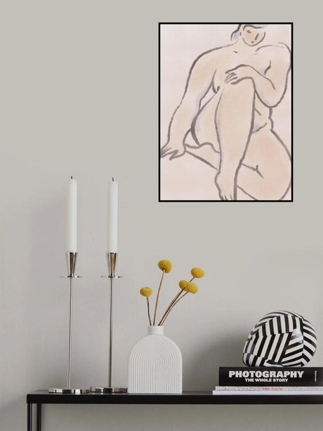 Pastel nude 07 Poster och Canvastavla