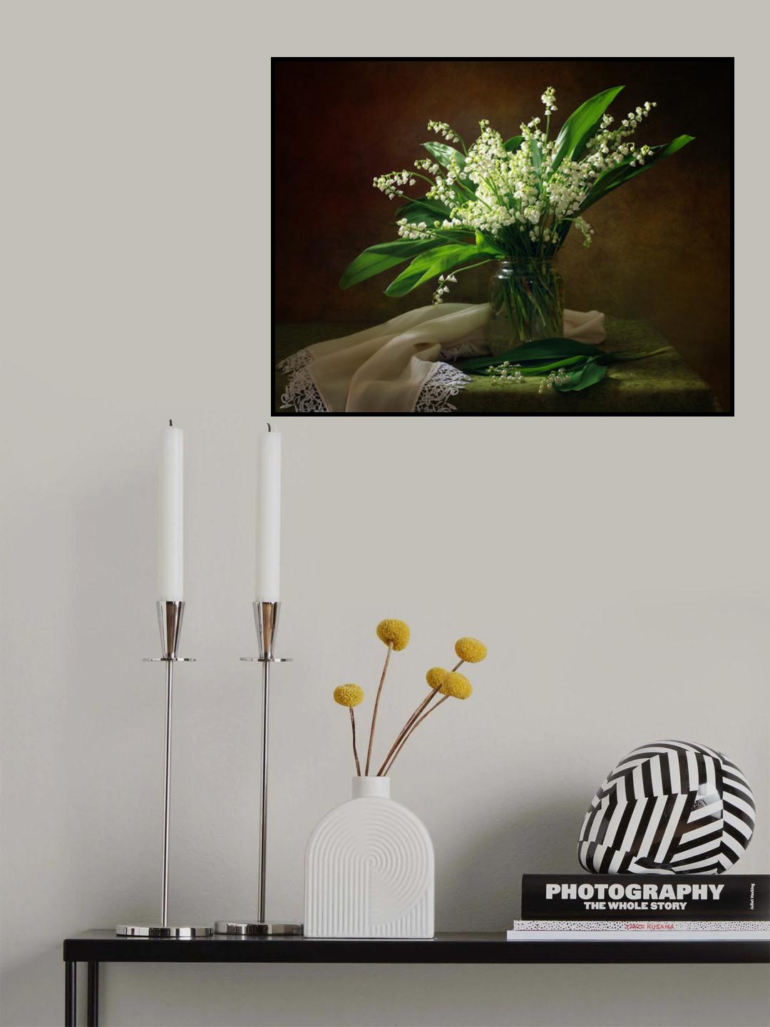 With a bouquet of lilies of the valley Poster och Canvastavla