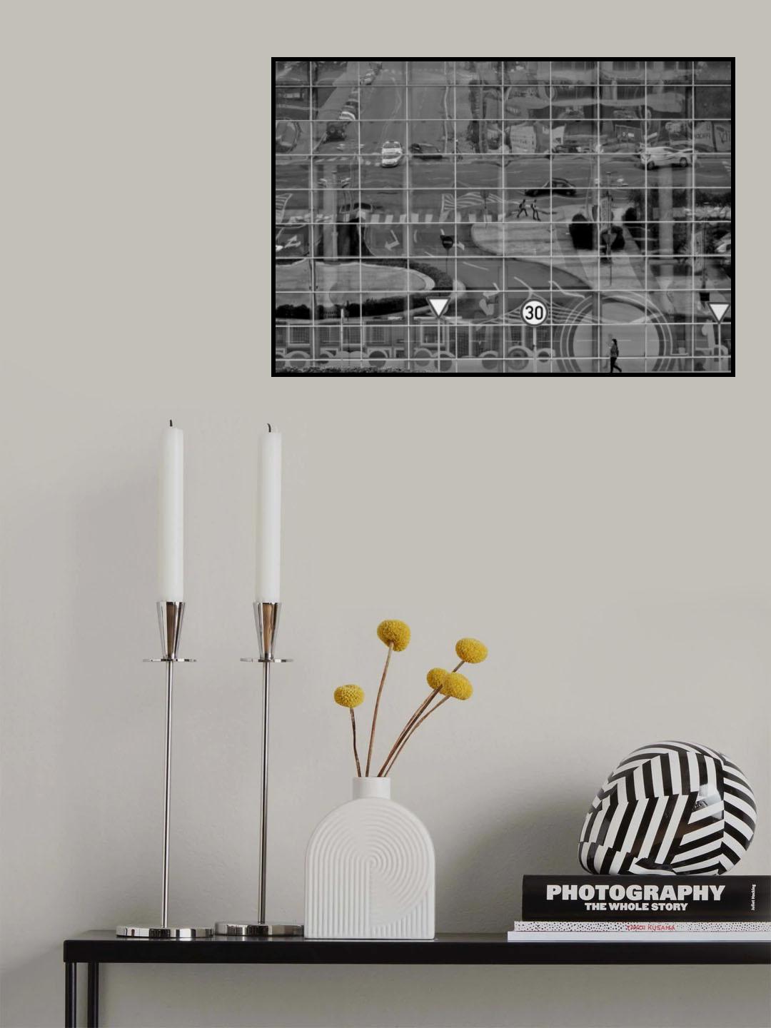 traffic roundabout Poster och Canvastavla