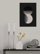 Circle Sun & Moon Bw Poster och Canvastavla