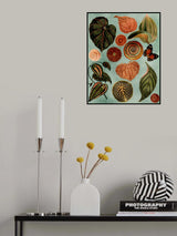 Terracotta Blues Botanical Poster och Canvastavla