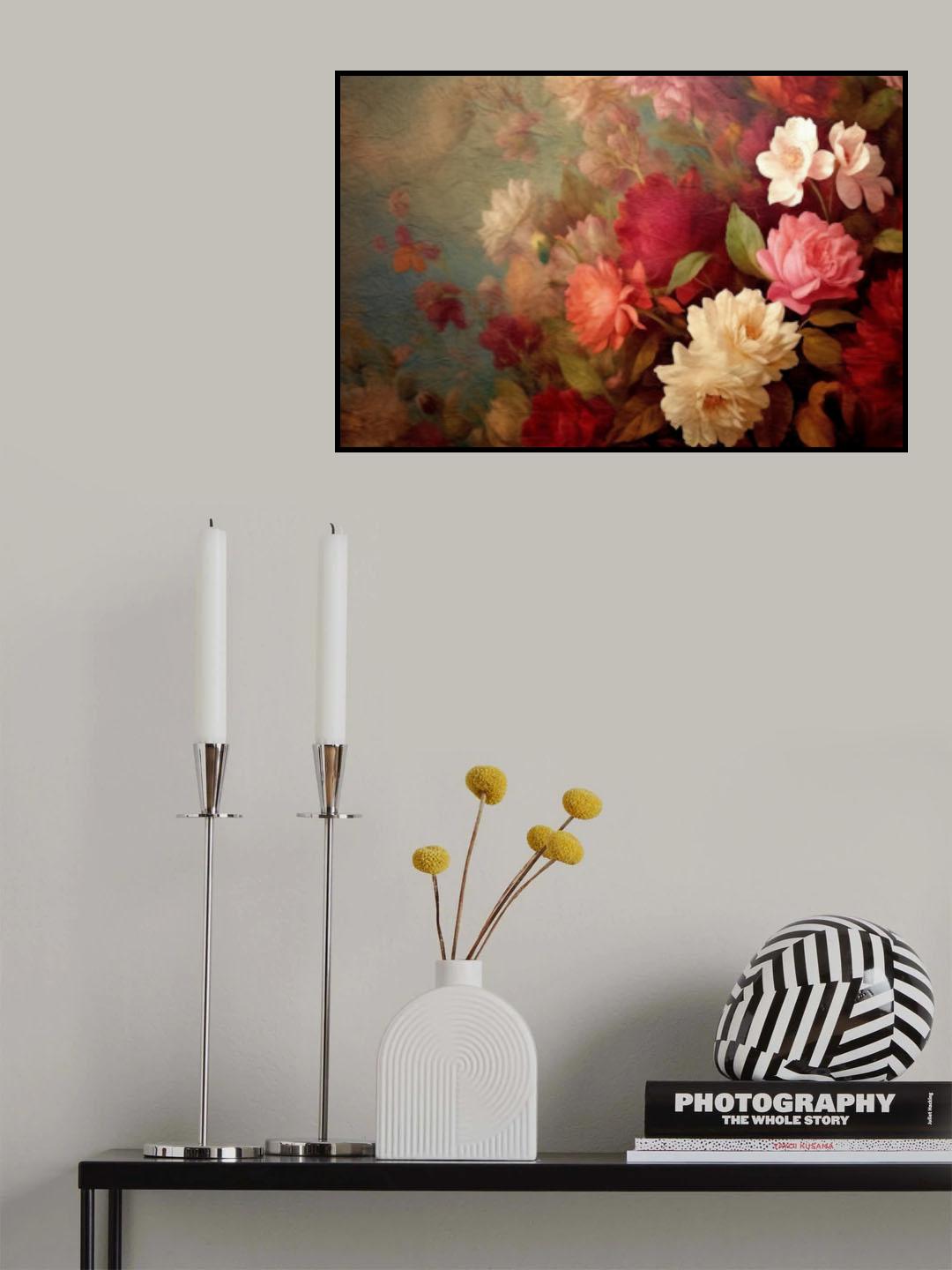 Fa Vintage Floral 13 Poster och Canvastavla