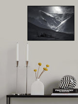 Snow Mountains and village Poster och Canvastavla