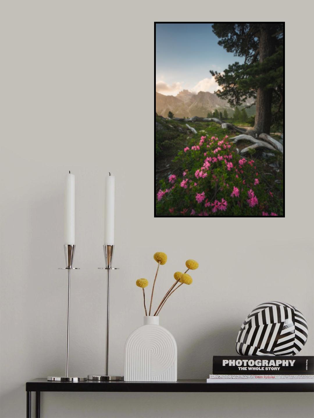 Mountain flowering Poster och Canvastavla