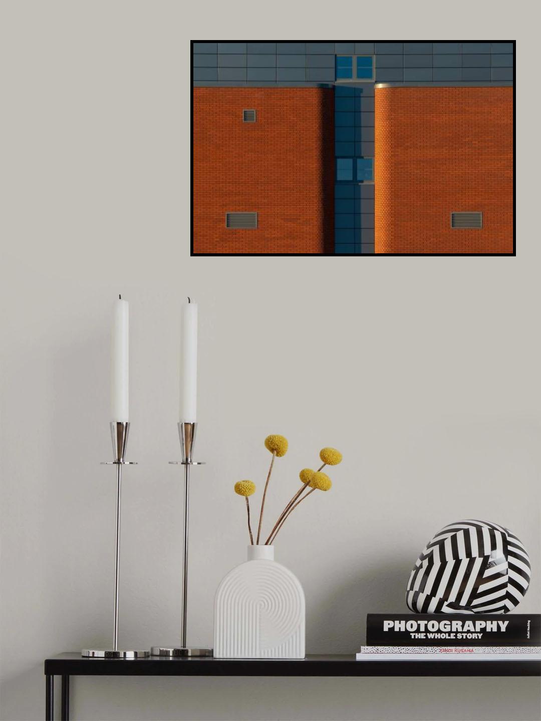 Orange geometry. Poster och Canvastavla