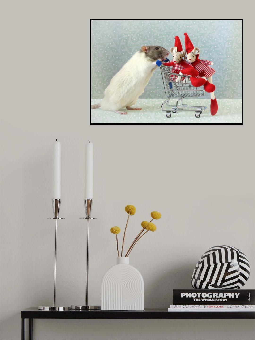 Christmas shopping Poster och Canvastavla