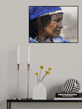 fulani girl at Niergui refugee camp, Tchad Poster och Canvastavla