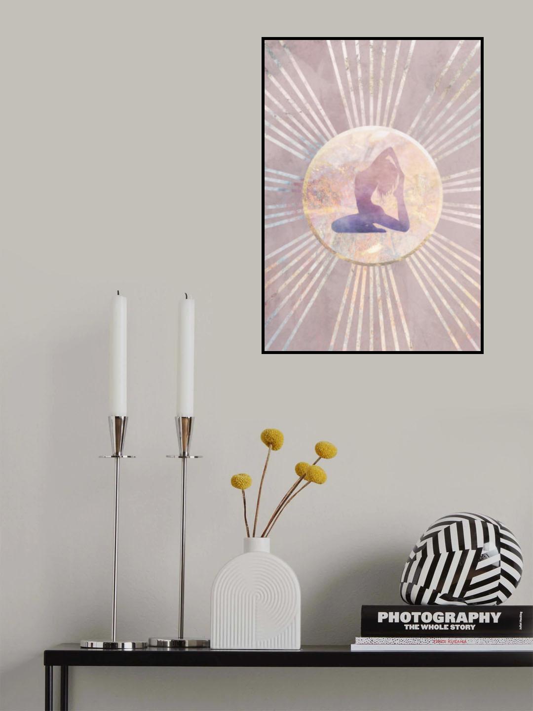 Sun Boho Yoga Pink 2 Poster och Canvastavla