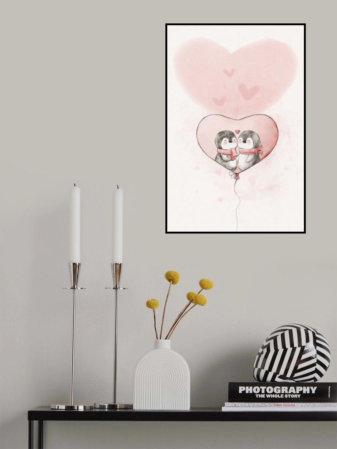 Penguin in love Poster och Canvastavla