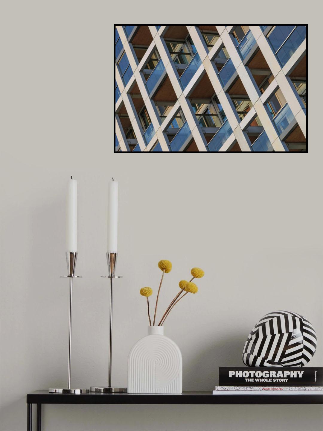 Blue balconies Poster och Canvastavla