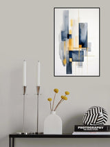 Blue Geometric 3 Poster och Canvastavla