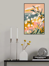 Flowers By The Sea Poster och Canvastavla