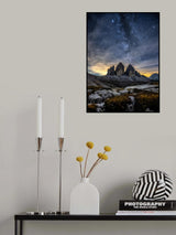 Dolomites at night Poster och Canvastavla