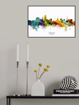 Lansing Michigan Skyline Poster och Canvastavla