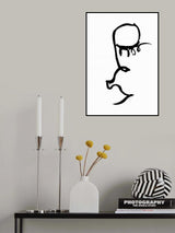 Half Face Black Poster och Canvastavla