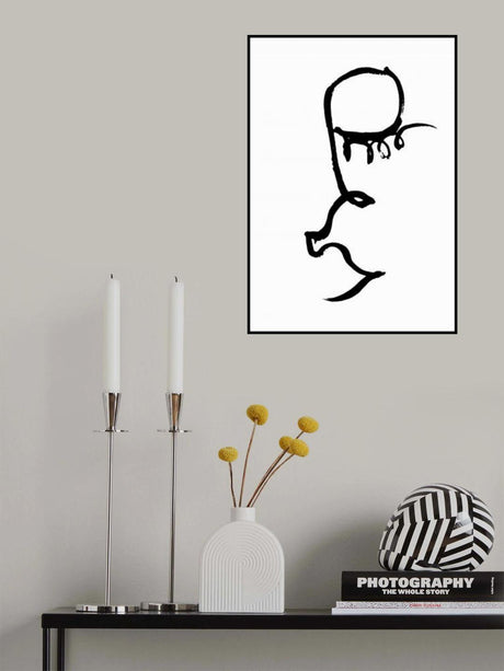 Half Face Black Poster och Canvastavla