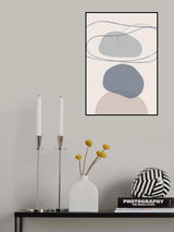 New Shapes Blue No 4 Poster och Canvastavla