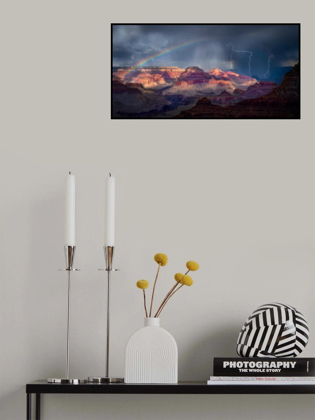 Rainbow Meets Lightning Poster och Canvastavla