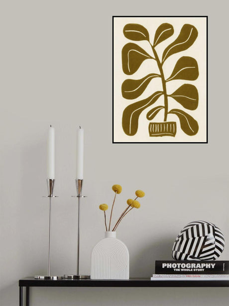 Linocut Houseplant #2 Poster och Canvastavla