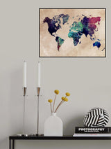 World map 4 Poster och Canvastavla