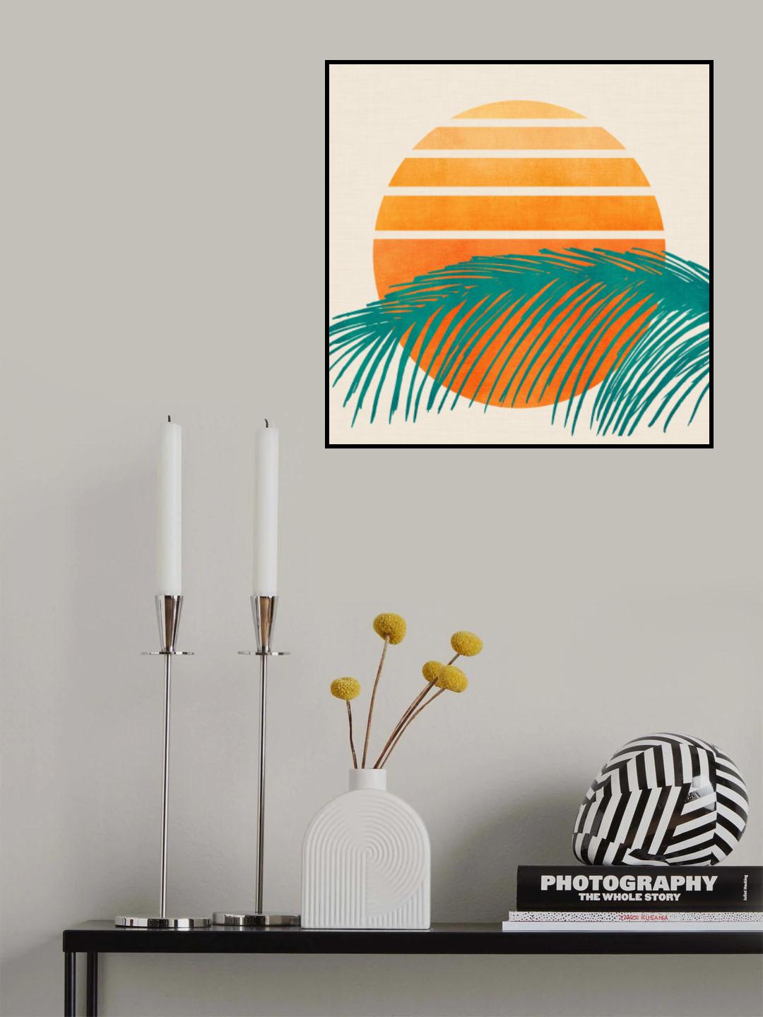 Retro Tropical Sunset 2 Poster och Canvastavla