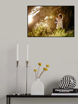 The Girl With The Blue Lantern Poster och Canvastavla