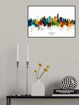 Jakarta Skyline Indonesia Poster och Canvastavla