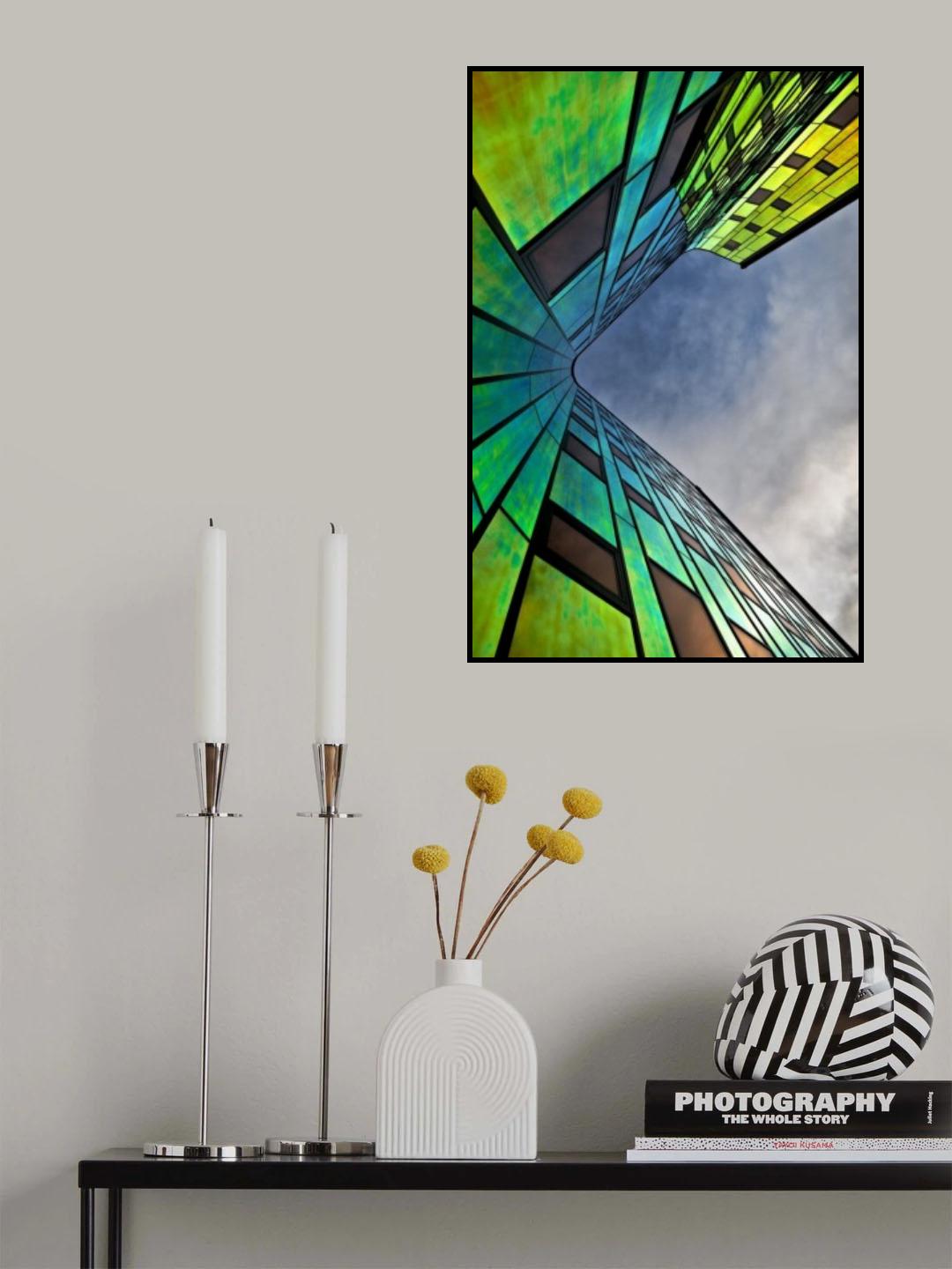 Rainbow Building Poster och Canvastavla