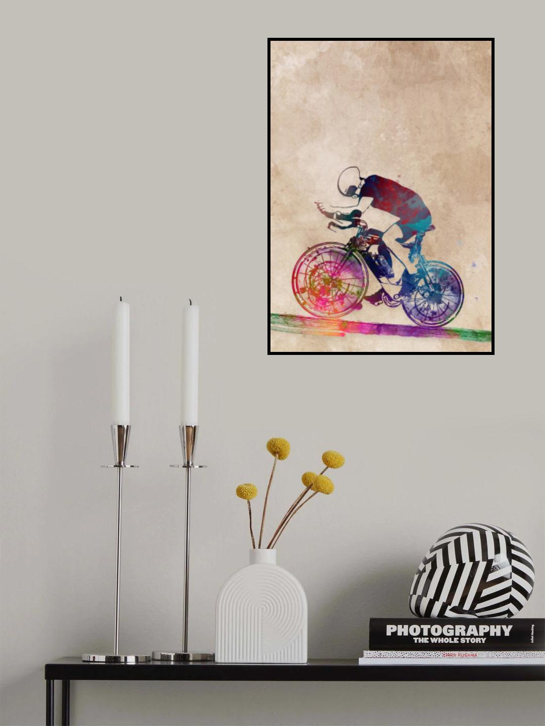 Cycling sport art 33 Poster och Canvastavla